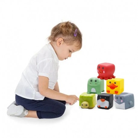 پک آموزشی حیوانات مکعبی نرم