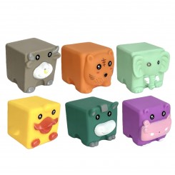 پک آموزشی حیوانات مکعبی نرم 6 عددی