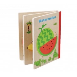 کتاب پازلی چوبی طرح میوه