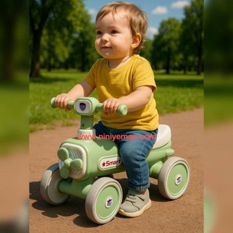 ماشین پایی کودک چراغدار طرح هواپیما