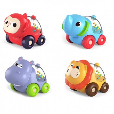 بسته 4 عددی ماشین طرح حیوانات رنگی huanger he8068