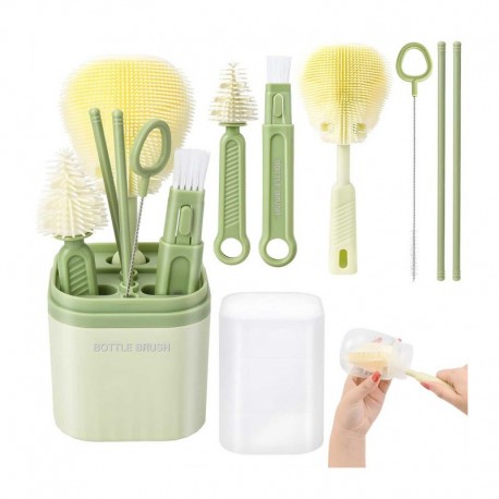 ست شیشه شور 7 تکه باکس و استند دار نوزاد