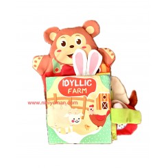 کتاب پارچه ای آموزشی صدادار طرح حیوانات مزرعه kids melody