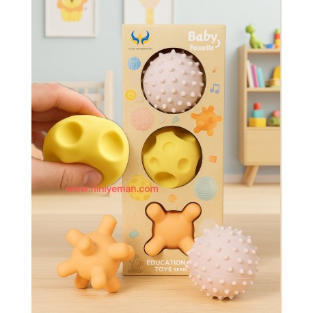 توپ حسی و آموزشی سیلیکونی 3 عددی