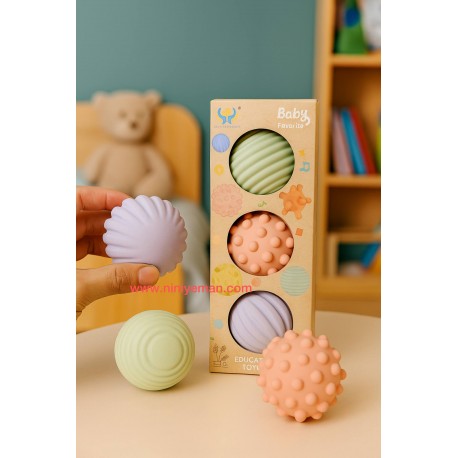 توپ حسی و آموزشی سیلیکونی 3 عددی