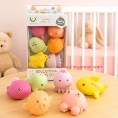 اسباب بازی حمام 6 عددی پوپتی حیوانات دریایی