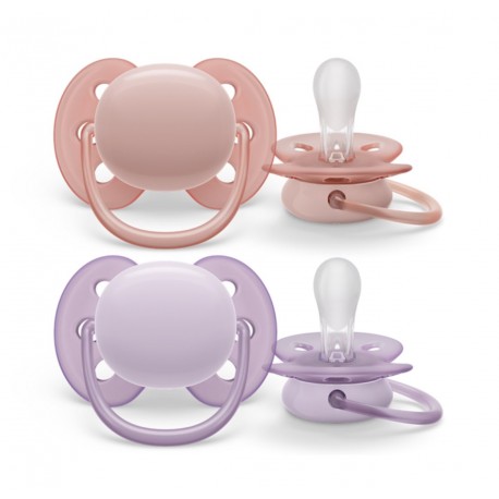پستانک دو عددی ultra SOFT (0-6 ماه) فیلیپس اونت Avent