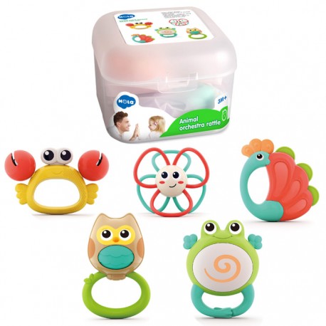 ست 5 عددی جغجغه و دندان‌گیر هولا تویز (Hola Toys) E318B