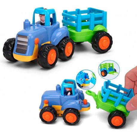 اسباب بازی تراکتور مزرعه با واگن هولا تویز مدل 326B (Hola Toys)
