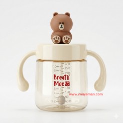 لیوان نیدار دسته دار برث می (Breath Mee) طلقی طرح خرس