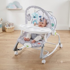 نی نی لای لای سینی دار و چرخدار کودک Hu-Baby طرح خرس