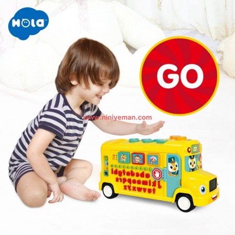 اسباب بازی موزیکال اتوبوس مدرسه هولی تویز holi toys
