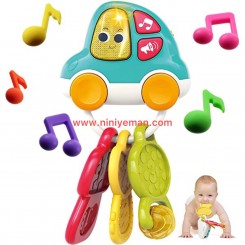 جغجغه دندانگیر موزیکال طرح جاکلیدی هولی تویز Huile Toys