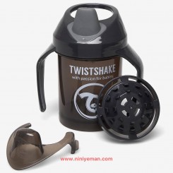 لیوان آبخوری دسته دار تویست شیک مشکی 230 میل Twistshake